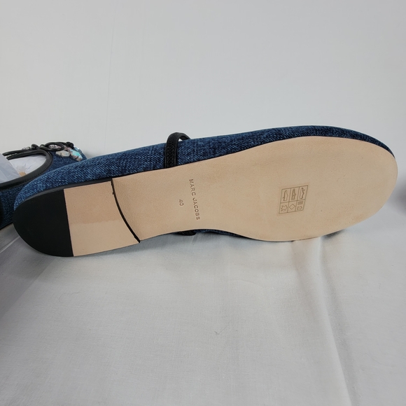Marc Jacobs The Sabrina Ballerina Embellished Slippers Indigo - Picture 14 of 15